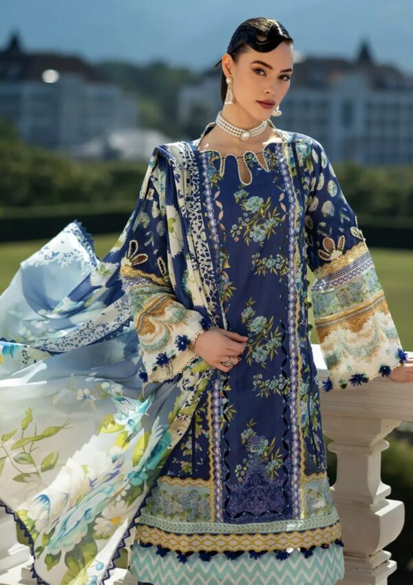 Elaf Premium Prints Epe 06b Ocean's Embrace Lawn Collection