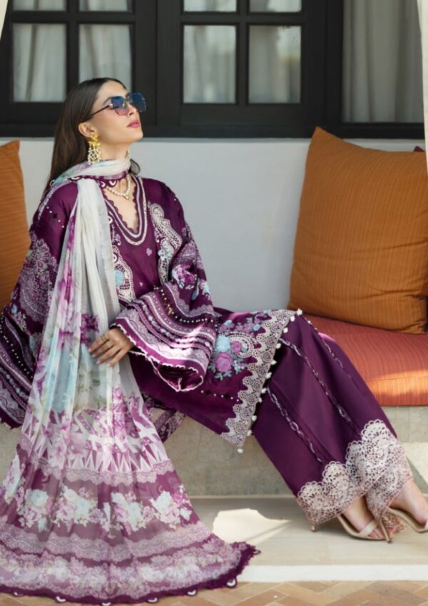 Elaf Premium Signature Embroidered Ets 6b Azotic Lawn Collection