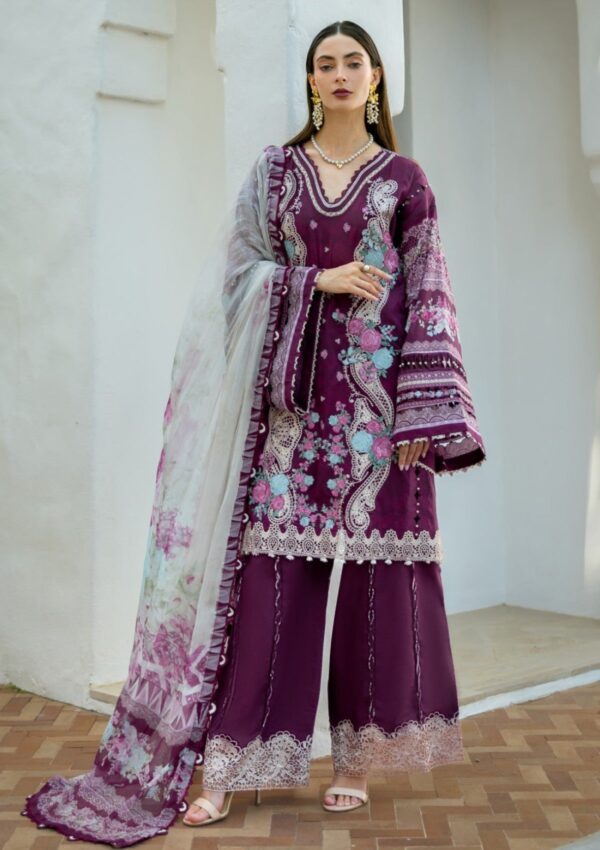 Elaf Premium Signature Embroidered Ets 6b Azotic Lawn Collection