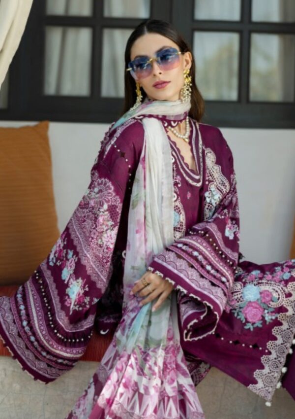 Elaf Premium Signature Embroidered Ets 6b Azotic Lawn Collection