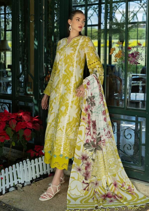 Elaf Premium Prints Epe 08b Saffron Lawn Collection