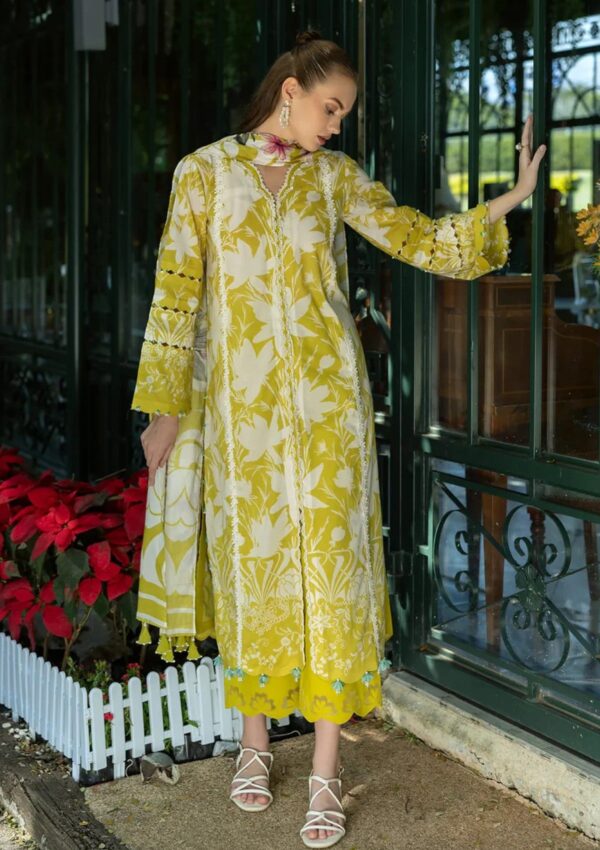 Elaf Premium Prints Epe 08b Saffron Lawn Collection