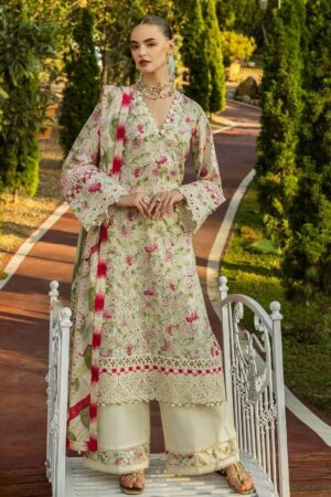 Elaf Premium Print Chikankari Elk 02b Sweet Greens Lawn Collection