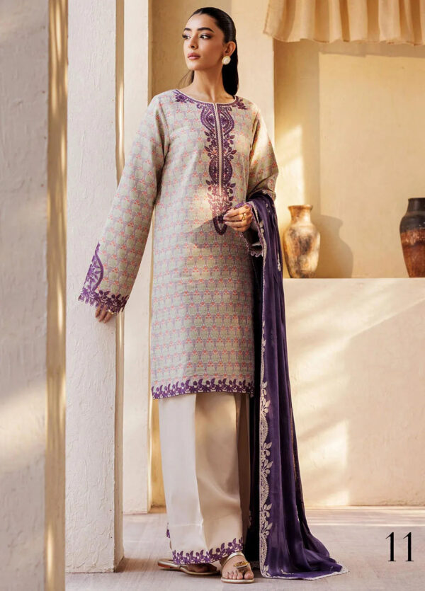 Rajbari Amari Embroidered Lawn Jacquard D 11 3pc Suit