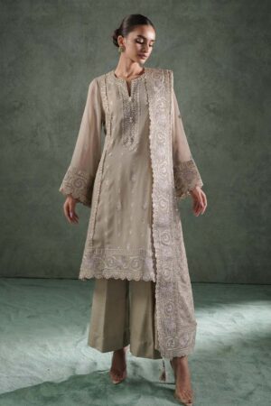 Zarqash Lakhnawi Festive Chiffon Zq 7a Hazel Formal Collection