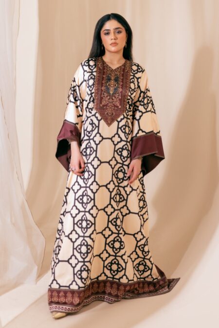 Fozia Khalid Kaftaan Ember Essence Stitched