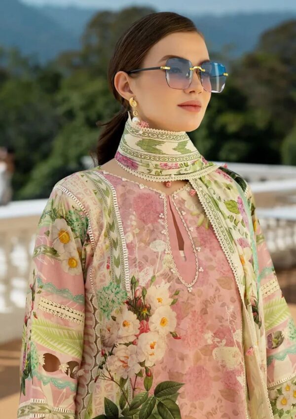 Elaf Premium Prints Epe 01a Thistle & Rose Lawn Collection