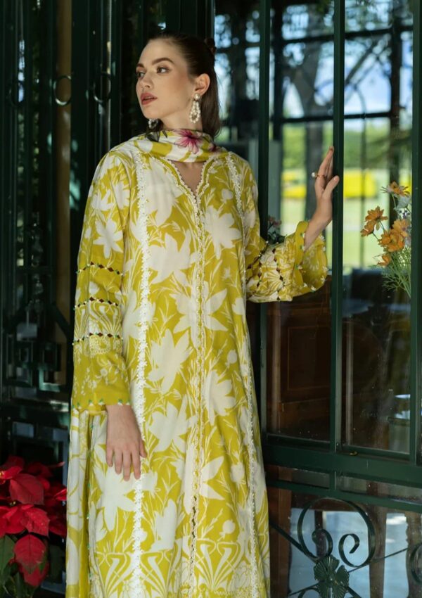 Elaf Premium Prints Epe 08b Saffron Lawn Collection