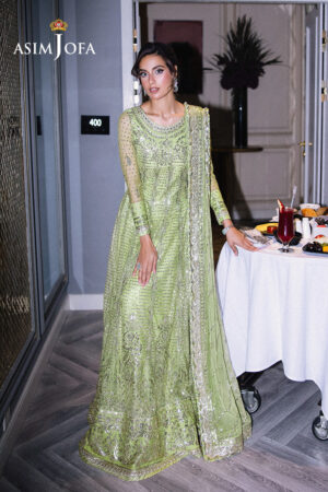 Asim Jofa Ajff-04 Embroidered Net 