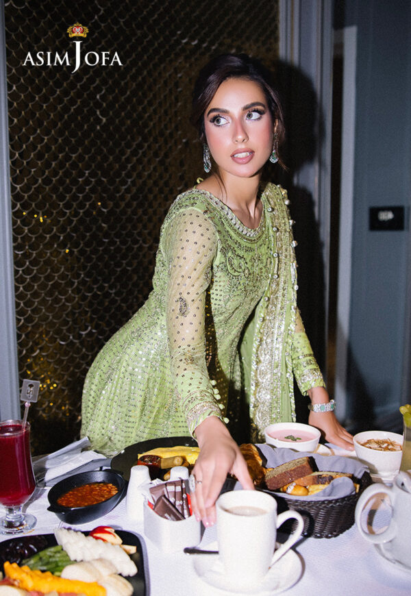 Asim Jofa Ajff-04 Embroidered Net