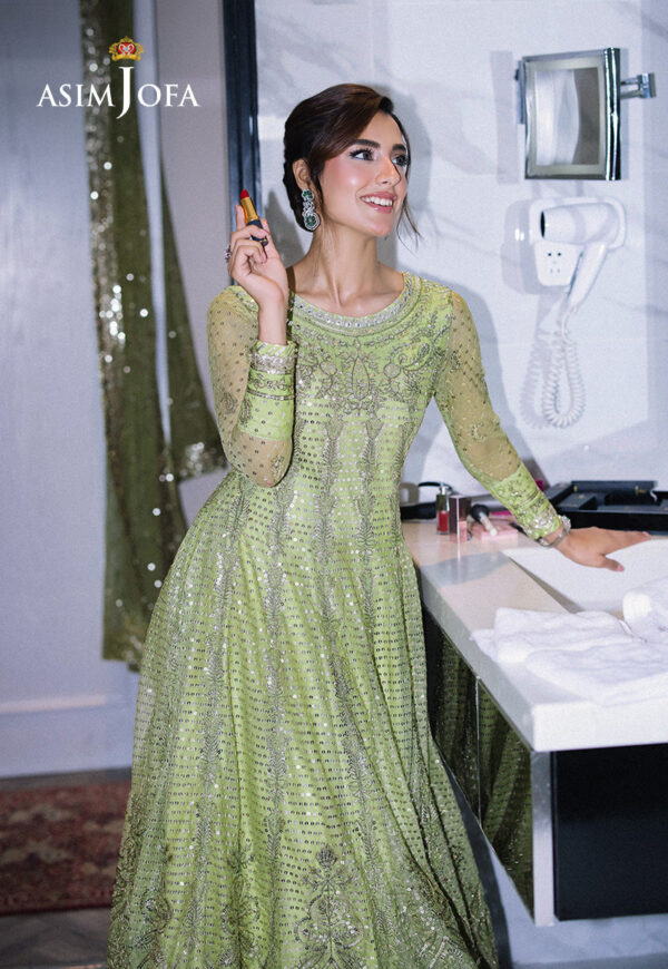 Asim Jofa Ajff-04 Embroidered Net