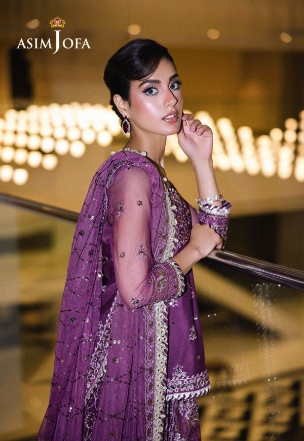 Asim Jofa Ajff-01 Embroidered Net