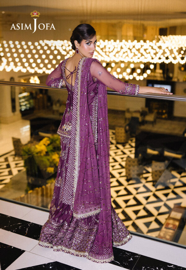 Asim Jofa Ajff-01 Embroidered Net