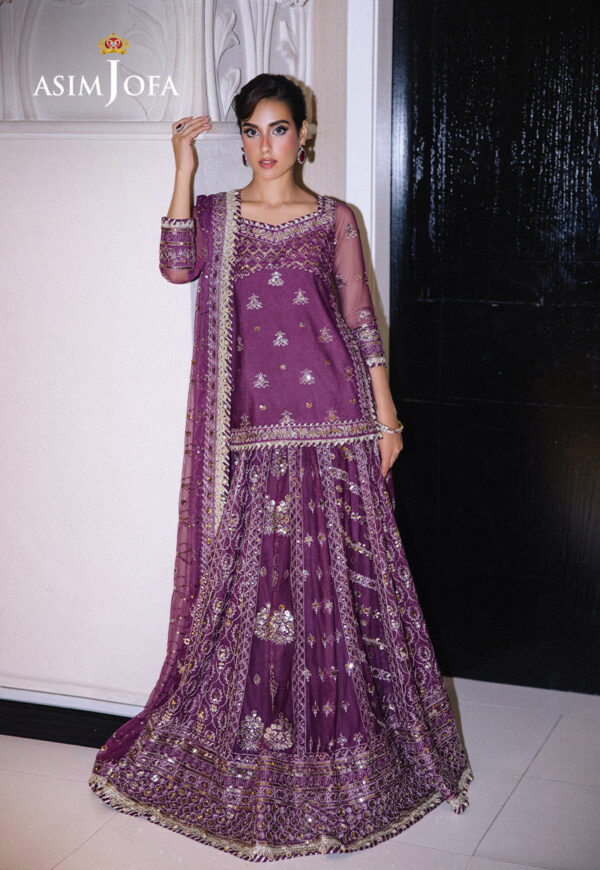 Asim Jofa Ajff-01 Embroidered Net