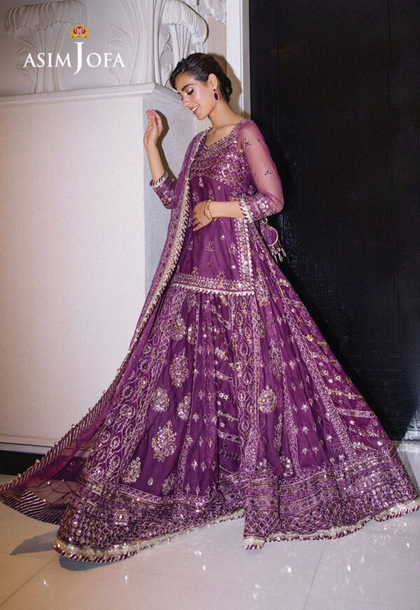 Asim Jofa Ajff-01 Embroidered Net
