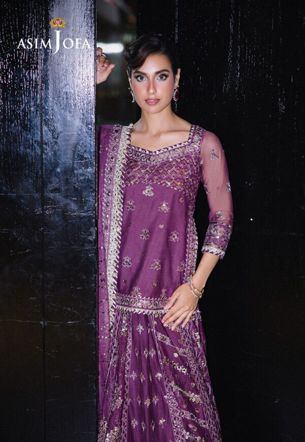 Asim Jofa Ajff-01 Embroidered Net