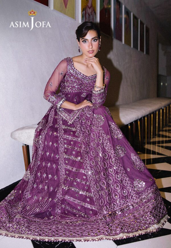 Asim Jofa Ajff-01 Embroidered Net