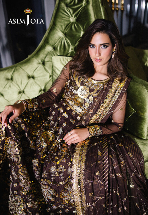 Asim Jofa Ajff-07 Embroidered Net