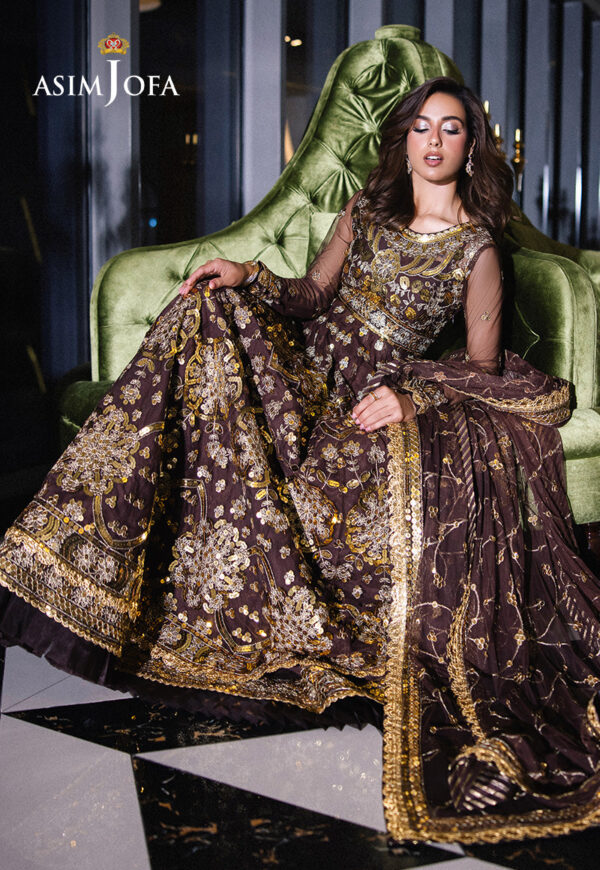 Asim Jofa Ajff-07 Embroidered Net