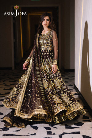 Asim Jofa Ajff-07 Embroidered Net 