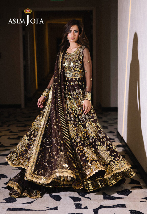 Asim Jofa Ajff-07 Embroidered Net