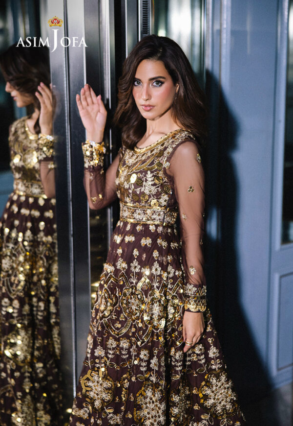 Asim Jofa Ajff-07 Embroidered Net