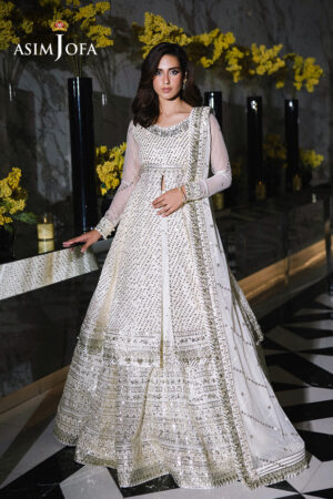 Asim Jofa Ajff-09 Embroidered Net 