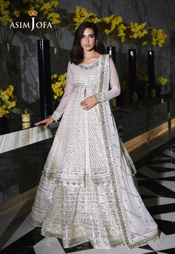 Asim Jofa Ajff-09 Embroidered Net