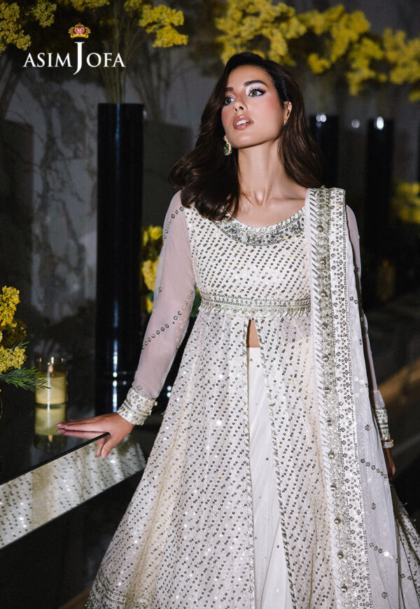 Asim Jofa Ajff-09 Embroidered Net