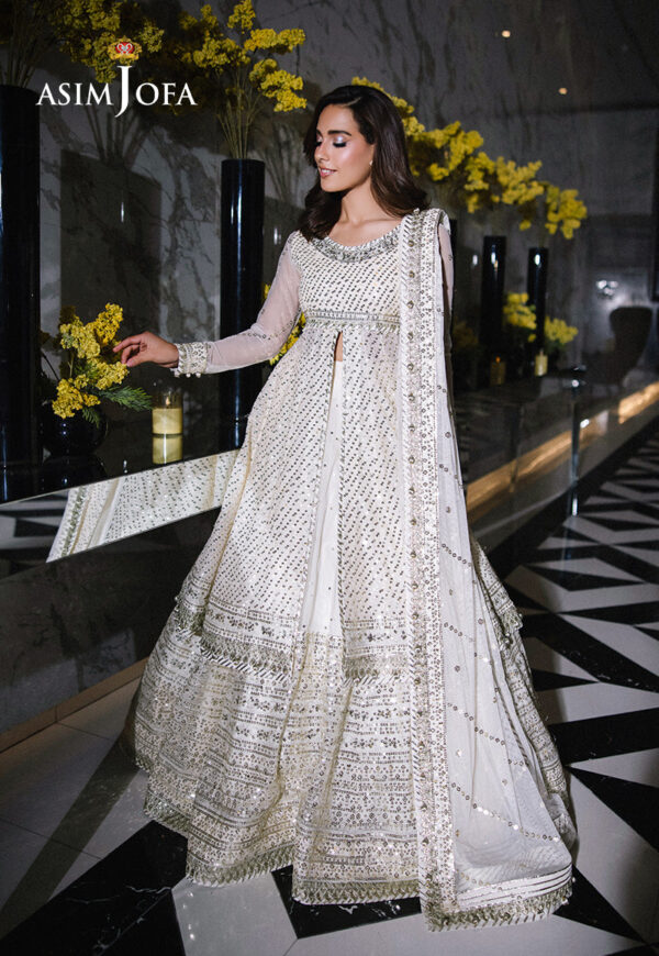 Asim Jofa Ajff-09 Embroidered Net