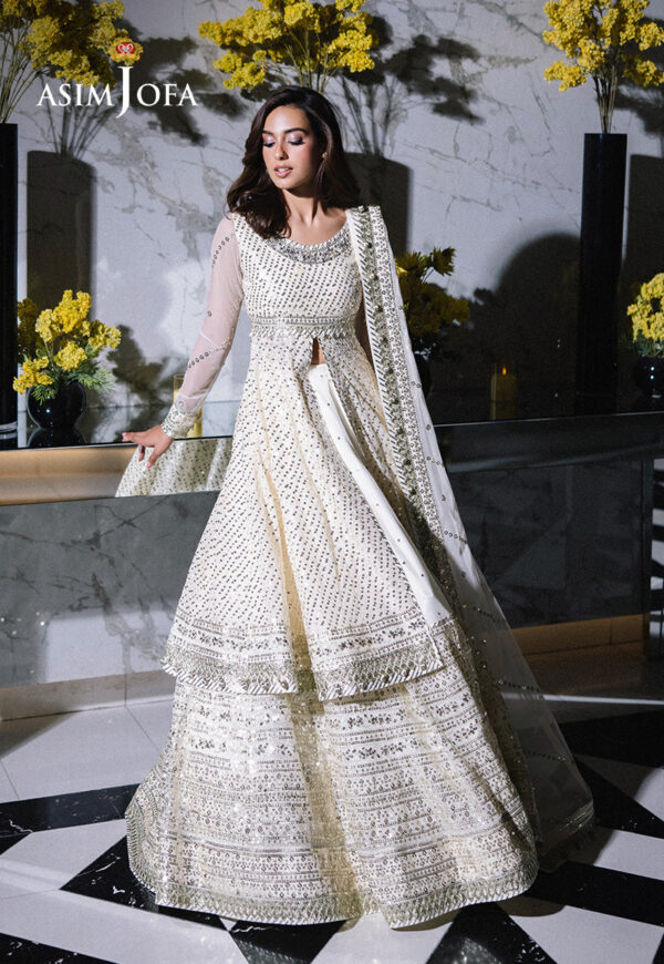 Asim Jofa Ajff-09 Embroidered Net