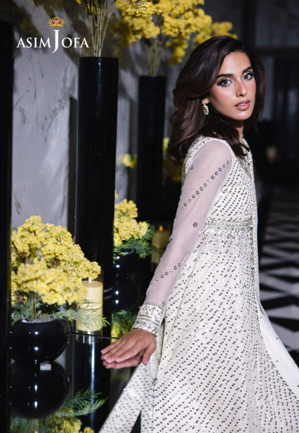 Asim Jofa Ajff-09 Embroidered Net