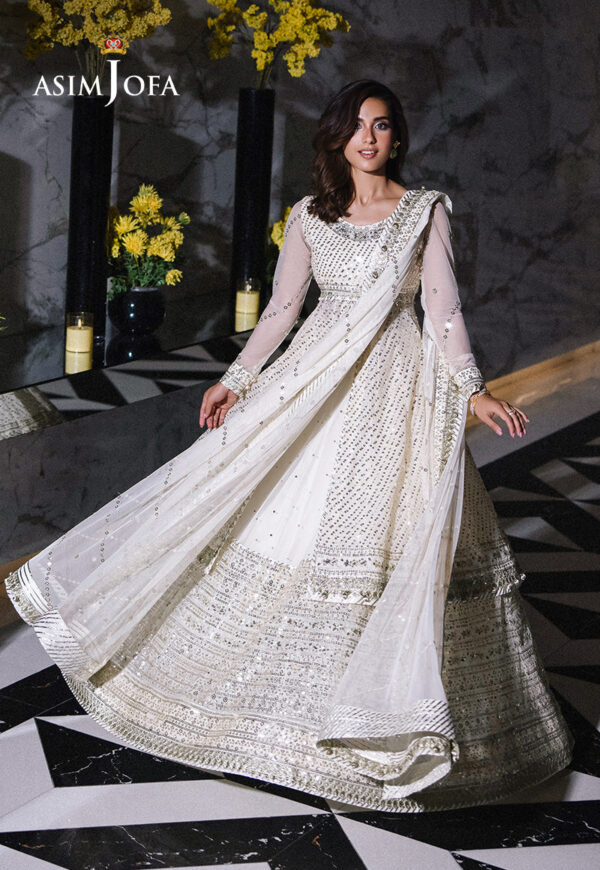 Asim Jofa Ajff-09 Embroidered Net