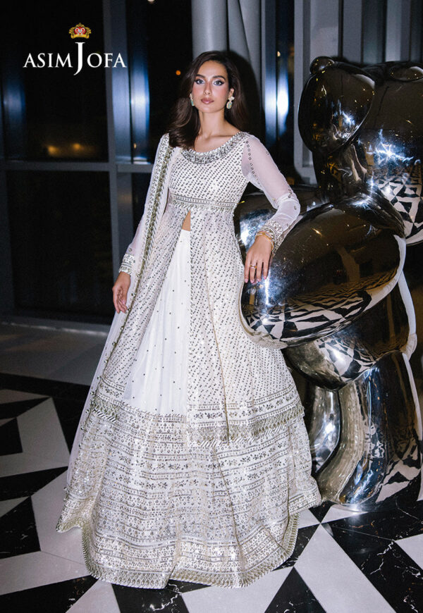 Asim Jofa Ajff-09 Embroidered Net
