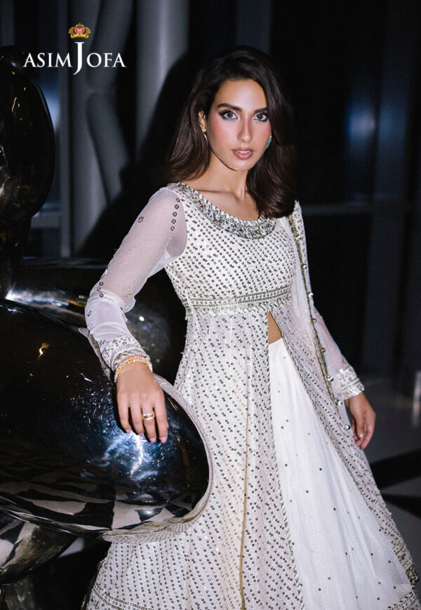 Asim Jofa Ajff-09 Embroidered Net
