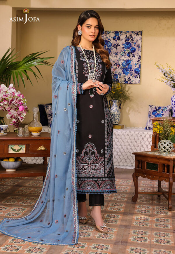 Asim Jofa Ajzb-09 Embroidered Cambric