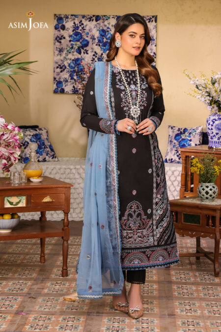 Asim Jofa Ajzb-09 Embroidered Cambric 