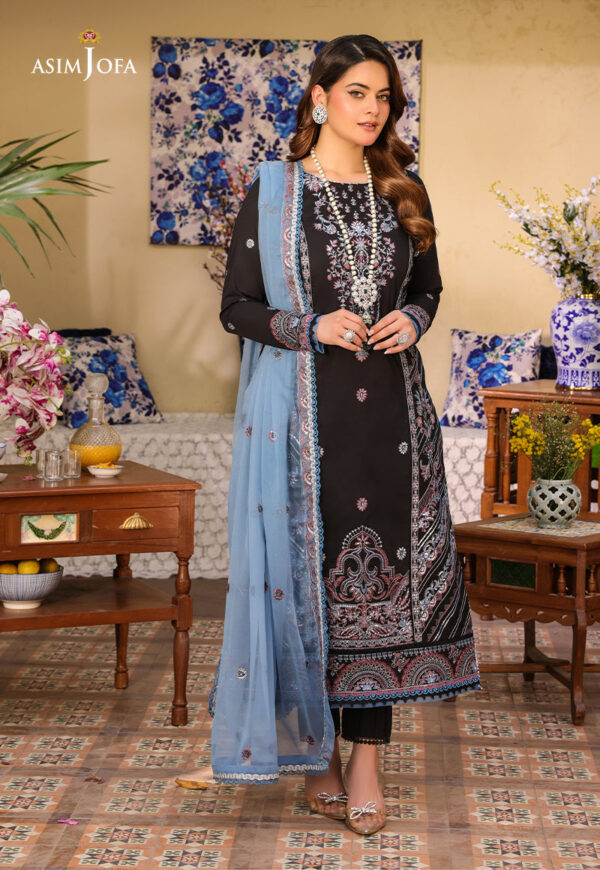 Asim Jofa Ajzb-09 Embroidered Cambric