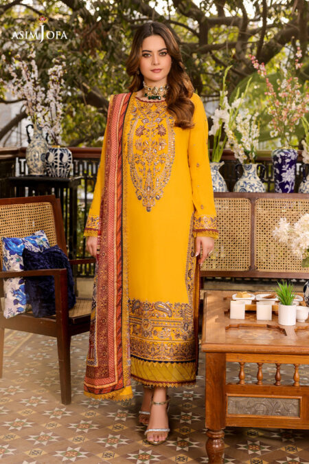 Asim Jofa Ajzb-01 Embroidered Cambric 