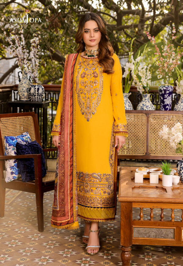 Asim Jofa Ajzb-01 Embroidered Cambric