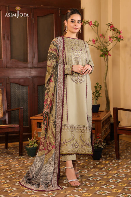 Asim Jofa Ajzb-25 Embroidered Cambric 