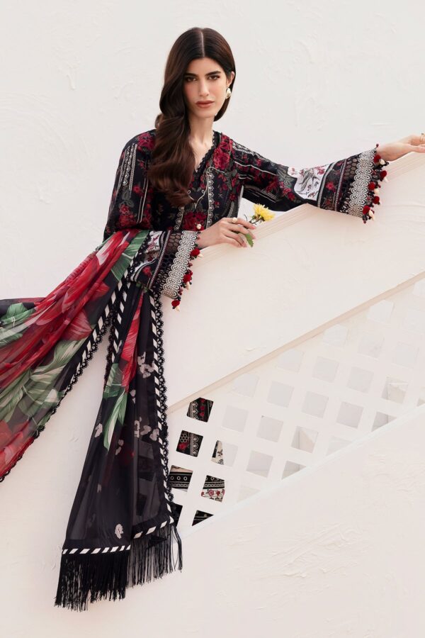 Baroque Embroidered Lawn El-D01 Stitched Eid Collection 2025 - Image 6