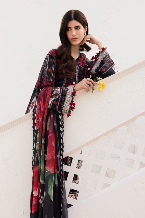 Baroque Embroidered Lawn El-D01 Stitched Eid Collection 2025 - Image 7