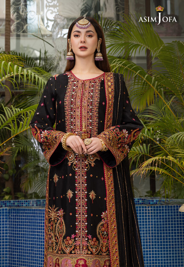 Asim Jofa Ajhj-19 Embroidered Viscose Raw Silk