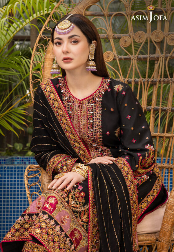 Asim Jofa Ajhj-19 Embroidered Viscose Raw Silk