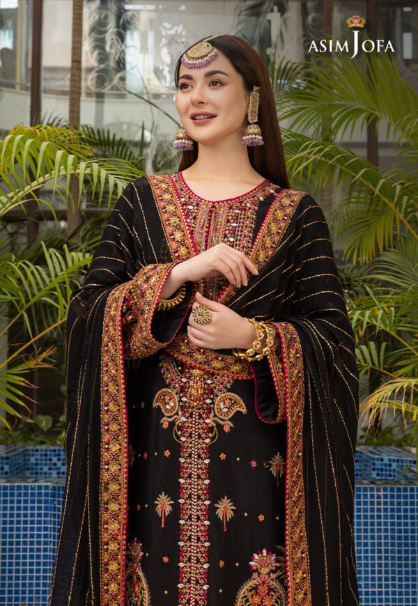 Asim Jofa Ajhj-19 Embroidered Viscose Raw Silk