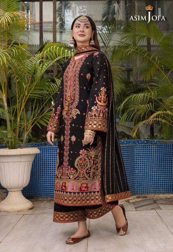 Asim Jofa Ajhj-19 Embroidered Viscose Raw Silk
