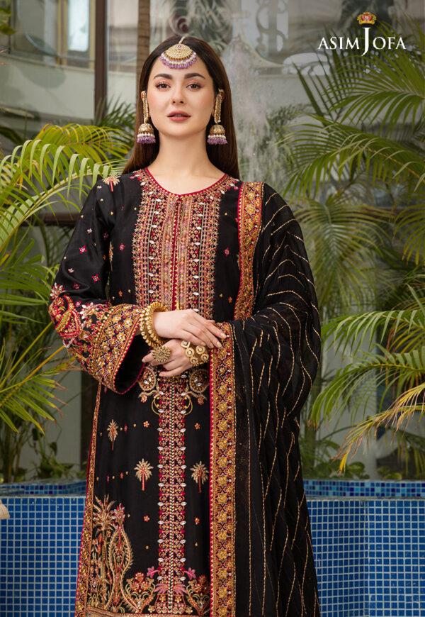 Asim Jofa Ajhj-19 Embroidered Viscose Raw Silk