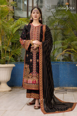 Asim Jofa Ajhj-19 Embroidered Viscose Raw Silk 