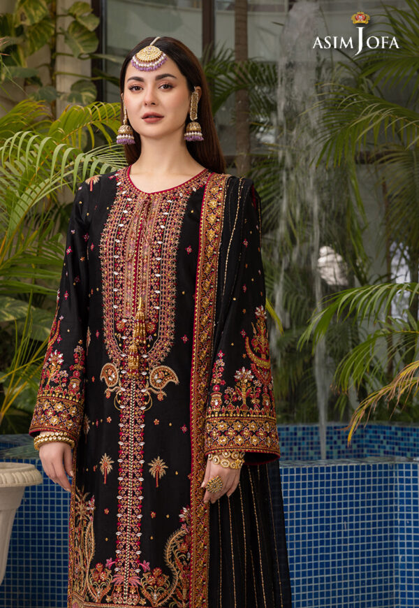 Asim Jofa Ajhj-19 Embroidered Viscose Raw Silk